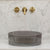 Kahm Mediterranean Fluted 400mm Above-Counter Glass Basin, Smoke Glass