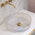 Kahm Mediterranean Fluted 400mm Above-Counter Glass Basin, Mermaid Glass