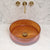 Kahm Mediterranean Fluted 400mm Above-Counter Glass Basin, Deep Red Glass