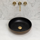 Disco 370mm Above-Counter Basin, Matte Bronze and Black