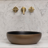 Disco 370mm Above-Counter Basin, Matte Bronze and Black
