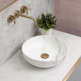 Disco 370mm Above-Counter Basin, Matte Calacatta Gold