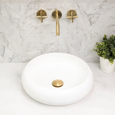 Disco Plus 415mm Above-Counter Basin, Gloss White