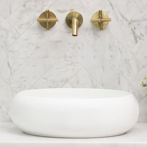 Disco Plus 415mm Above-Counter Basin, Gloss White