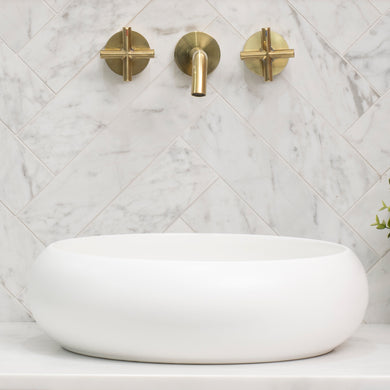 Disco Plus 415mm Above-Counter Basin, Matte White