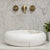 Disco Plus 415mm Above-Counter Basin, Matte Calacatta Gold