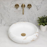 Disco Plus 415mm Above-Counter Basin, Matte Calacatta Gold