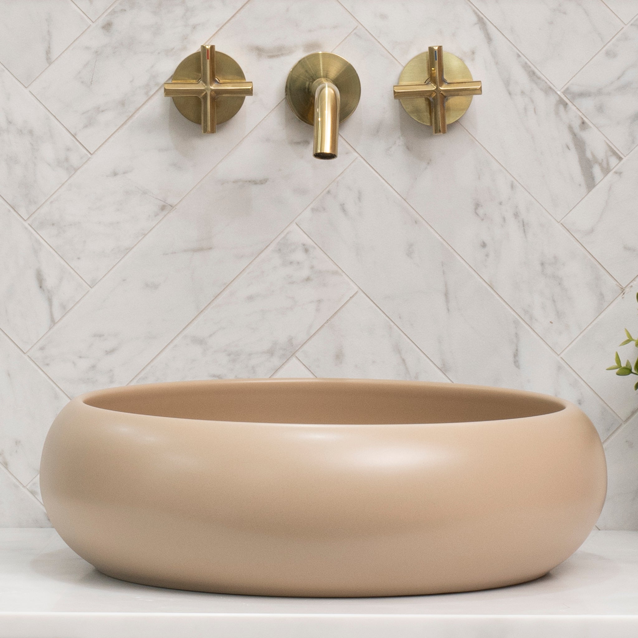 Disco Plus 415mm Above-Counter Basin, Matte Cappuccino