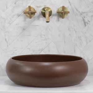 Disco Plus 415mm Above-Counter Basin, Matte Mocha