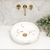 Disco Plus 415mm Above-Counter Basin, Fired Matte Calacatta