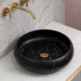 Disco Plus 415mm Above-Counter Basin, Fired Matte Nero Marquina