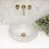 Disco 410mm Above-Counter Glass Basin, Clear Glass