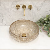 Disco 410mm Above-Counter Glass Basin, Champagne Glass