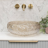 Disco 410mm Above-Counter Glass Basin, Champagne Glass