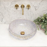 Disco 410mm Above-Counter Glass Basin, Mermaid Glass