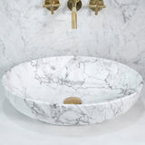 Ellipse 520mm x 395mm Above-Counter Basin, Matte Carrara
