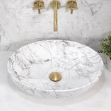 Ellipse 520mm x 395mm Above-Counter Basin, Matte Carrara