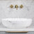 Ellipse 520mm x 395mm Above-Counter Basin, Matte Calacatta