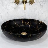 Ellipse 520mm x 395mm Above-Counter Basin, Matte Marquina Marrone
