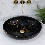 Ellipse 520mm x 395mm Above-Counter Basin, Matte Marquina Marrone