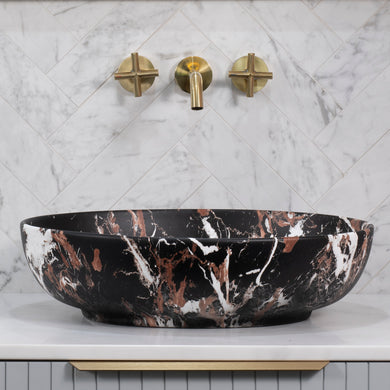 Ellipse 520mm x 395mm Above-Counter Basin, Matte Chennai Bhoor