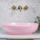 Ellipse 520mm x 395mm Above-Counter Basin, Matte Pink