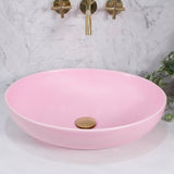 Ellipse 520mm x 395mm Above-Counter Basin, Matte Pink