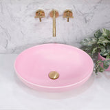 Ellipse 520mm x 395mm Above-Counter Basin, Matte Pink