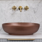 Ellipse 520mm x 395mm Above-Counter Basin, Matte Rossa