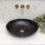 Ellipse 520mm x 395mm Above-Counter Basin, Fired Matte Nero Marquina