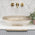 Capara 510mm X 350mm Above-Counter Glass Basin, Champagne Glass