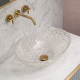 Ankara 510mm x 365mm Above-Counter Glass Basin, Clear Glass