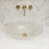 Ankara 510mm x 365mm Above-Counter Glass Basin, Clear Glass