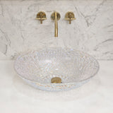 Ankara 510mm x 365mm Above-Counter Glass Basin, Mermaid Glass