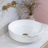 Dove 415mm Above-Counter Basin, Matte Calacatta Gold