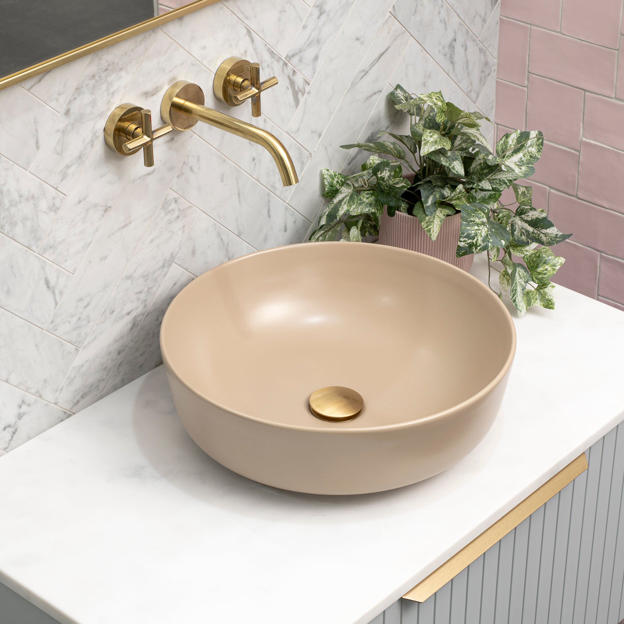 Dove 415mm Above-Counter Basin, Matte Cappuccino