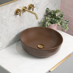 Dove 415mm Above-Counter Basin, Matte Mocha