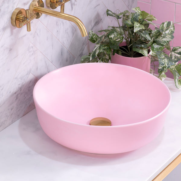 Dove 415mm Above-Counter Basin, Matte Pink