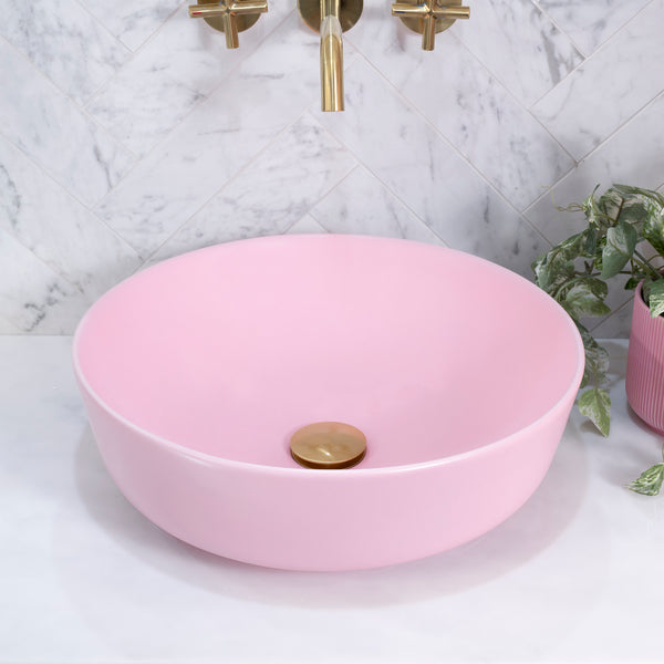 Dove 415mm Above-Counter Basin, Matte Pink
