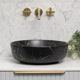 Dove 415mm Above-Counter Basin, Fired Matte Nero Marquina *Clearance Stock*