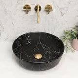 Dove 415mm Above-Counter Basin, Fired Matte Nero Marquina *Clearance Stock*