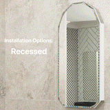 Arch Jewel 450mm x 900mm Mirrored Shaving Cabinet, Matte White