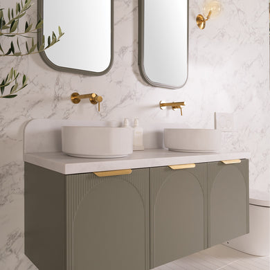 ADP Archie All-Door Wall Hung 1350mm Double Bowl Vanity Cabinet