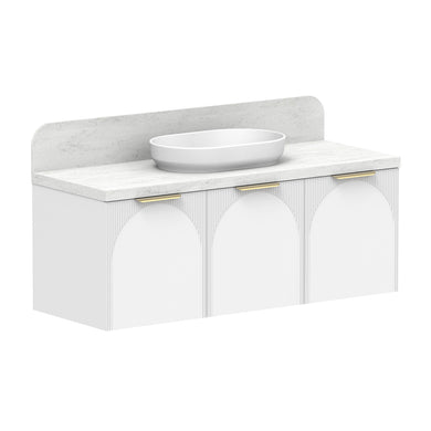 ADP Archie All-Door Wall Hung 1350mm Single Center Bowl Vanity Cabinet