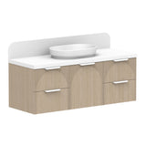 ADP Archie Door & Drawer Wall Hung 1350mm Single Center Bowl Vanity Cabinet