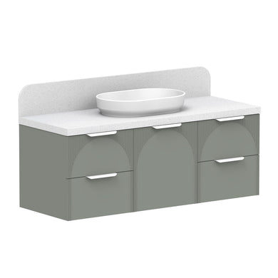 ADP Archie Door & Drawer Wall Hung 1350mm Single Center Bowl Vanity Cabinet