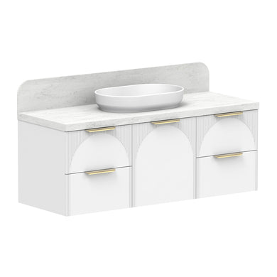 ADP Archie Door & Drawer Wall Hung 1350mm Single Center Bowl Vanity Cabinet