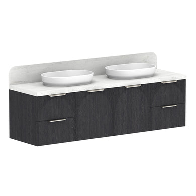 ADP Archie Door & Drawer Wall Hung 1800mm Double Bowl Vanity Cabinet