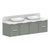 ADP Archie Door & Drawer Wall Hung 1800mm Double Bowl Vanity Cabinet