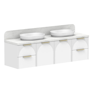 ADP Archie Door & Drawer Wall Hung 1800mm Double Bowl Vanity Cabinet
